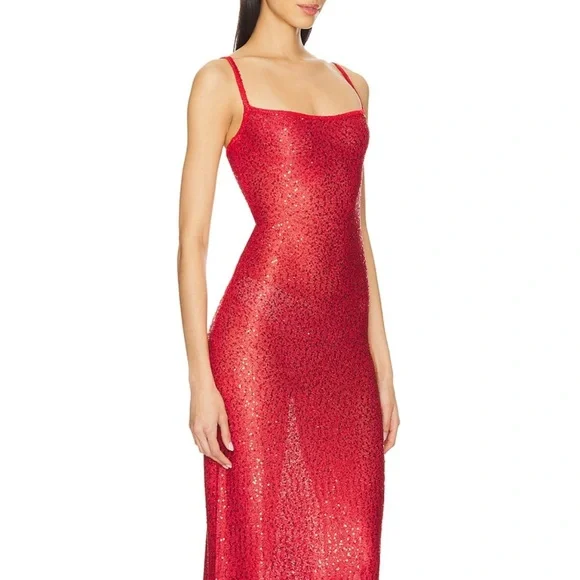 Lovers + Friends Red Sequin Maxi Dress - Picture 2 of 6